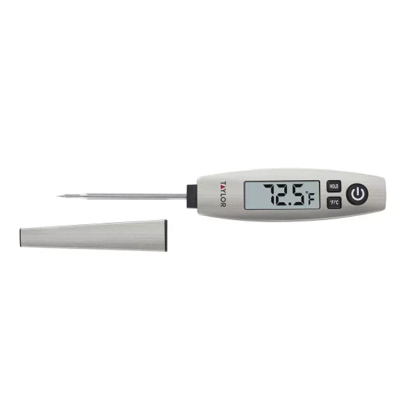 Taylor Pen Style Digital Kitchen Meat Cooking Thermometer Stainless: Food & Candy Temperature Gauge, Digital Display