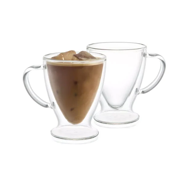Irish Double Wall Insulated Glass Coffee Cups - Set of 2 -10-Ounces