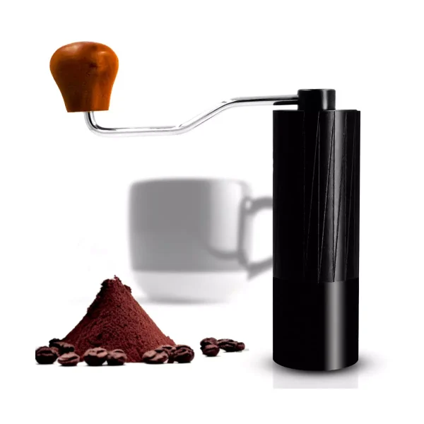 Manual Coffee Grinder - Adjustable Conical Burr - Stainless Steel, Smooth Hand Crank