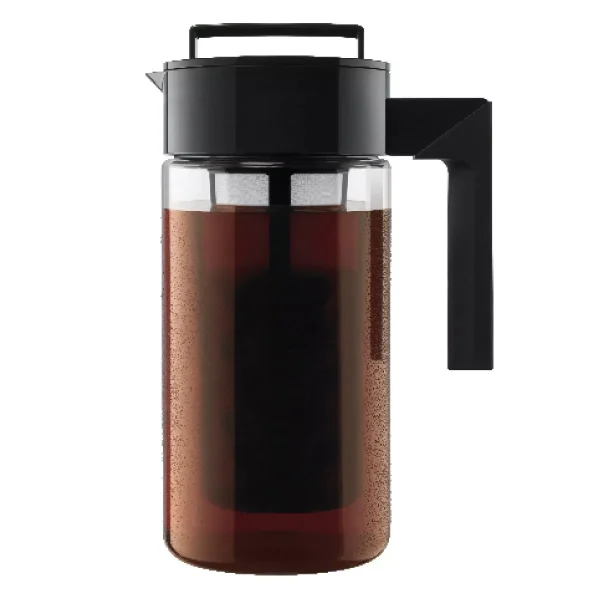Deluxe Cold Brew Coffee Maker - Black: Hand Wash, Plastic, 1 Year Warranty, Coffee