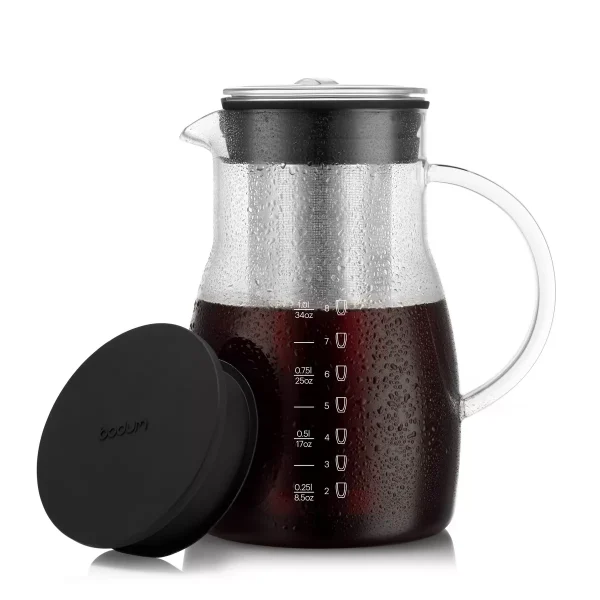 8c 34oz Cold Brew and Ice Tea Maker: Cold Brew Coffee Maker, BPA-Free, Dishwasher-Safe, Reusable Filter
